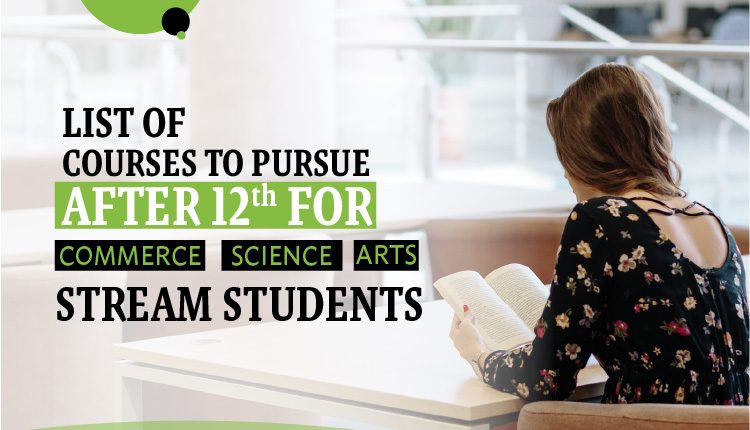List of Courses to Pursue After 12th For Science/Arts/Commerce Stream Students